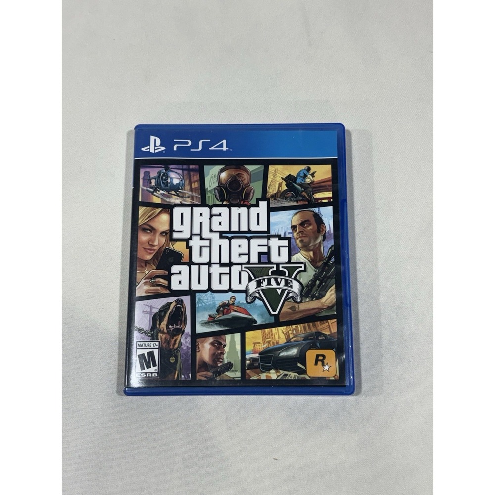 Grand Theft Auto V Sony Playstation PS4 Complete CIB w/ Manual & Map